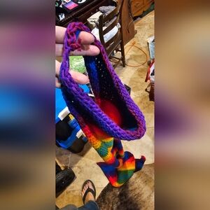 Rainbow scarf or shaw
